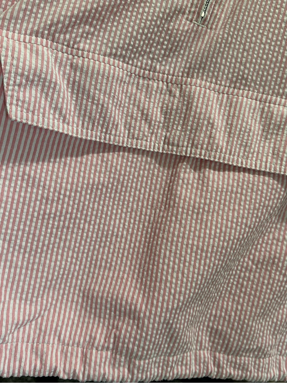 Charles River Apparel Pink and White Striped Women's Seersucker Hoodie XXL - Picture 14 of 14